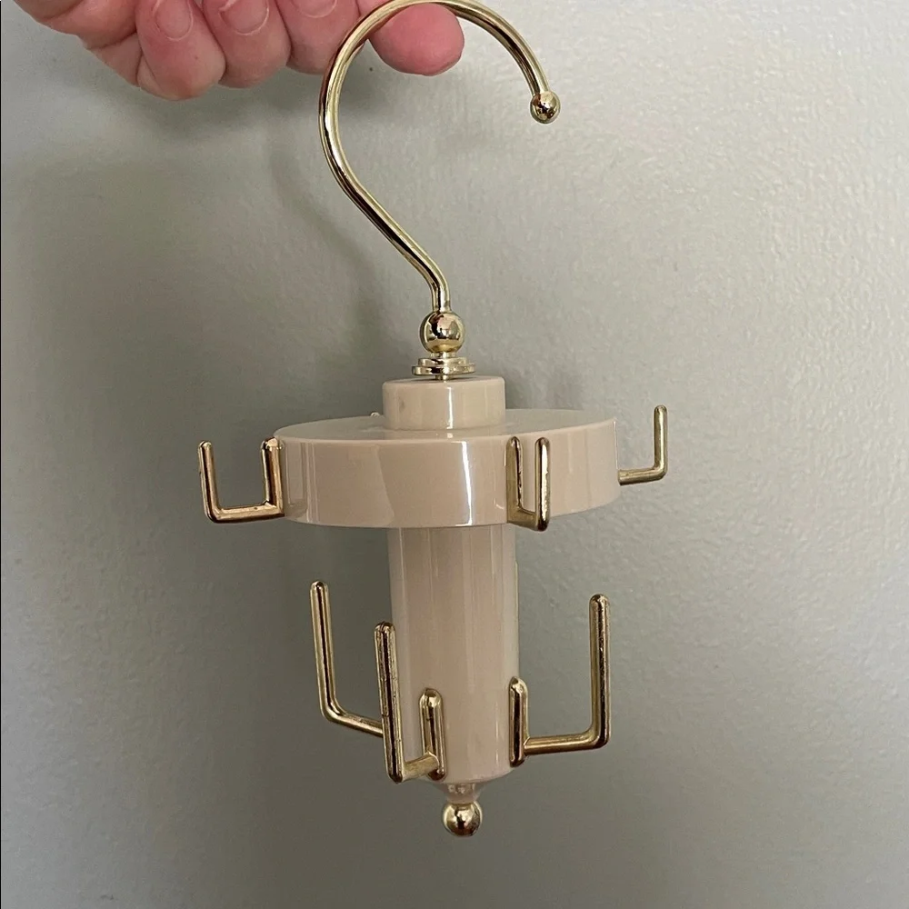 Elegant Gold and Cream Rotating Hook Hanger